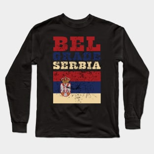 Flag of Serbia Long Sleeve T-Shirt